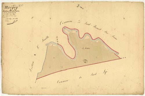 Mergey, section A dite de la prairie, feuille n° 6, parcelles n°2627 à 2628