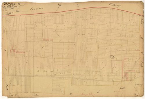 Mergey, section B dite de la voie du Mont, feuille n° 5, parcelles n°887 à 1465