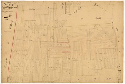 Mergey, section B dite de la voie du Mont, feuille n° 8, parcelles n°2607 à 2951