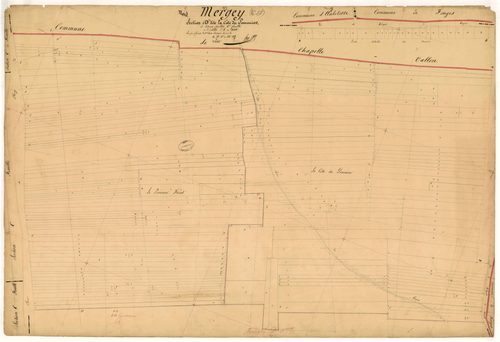 Mergey, section D dite de la côte du Pommier, feuille n° 1, parcelles n°1 à 197