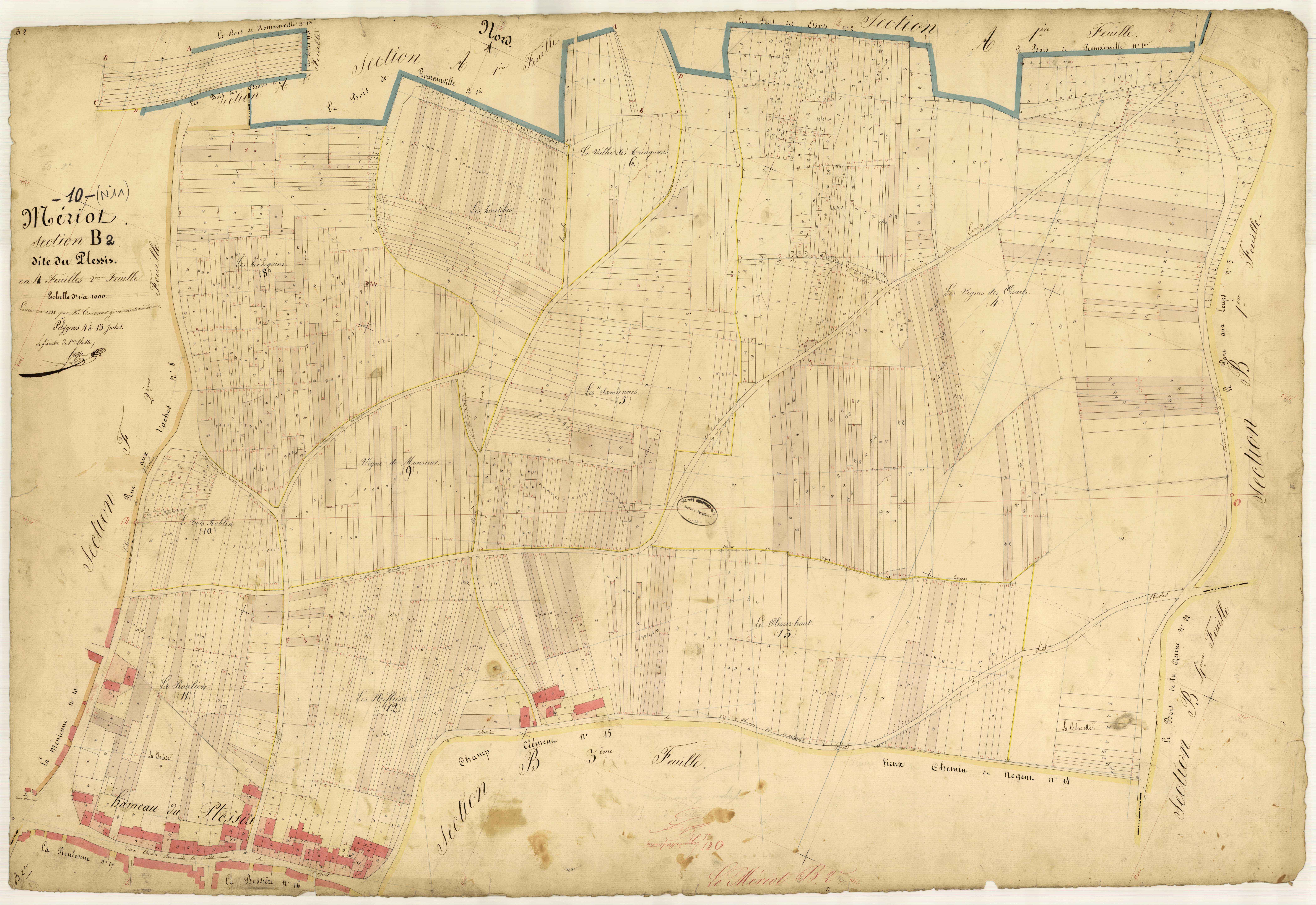 Le Mériot, section B dite du Plessis, feuille n° 2