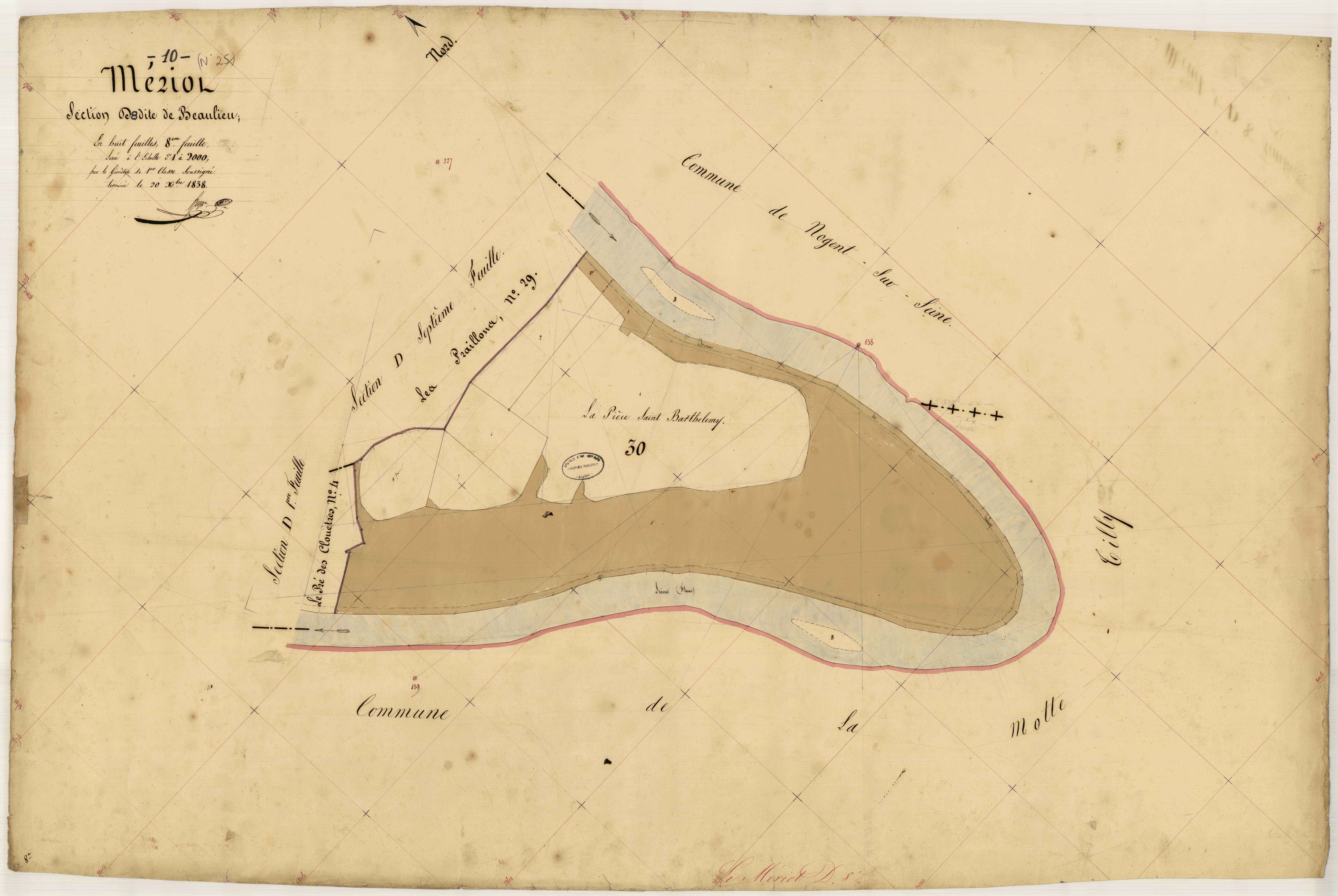 Le Mériot, section D dite de Beaulieu, feuille n° 8