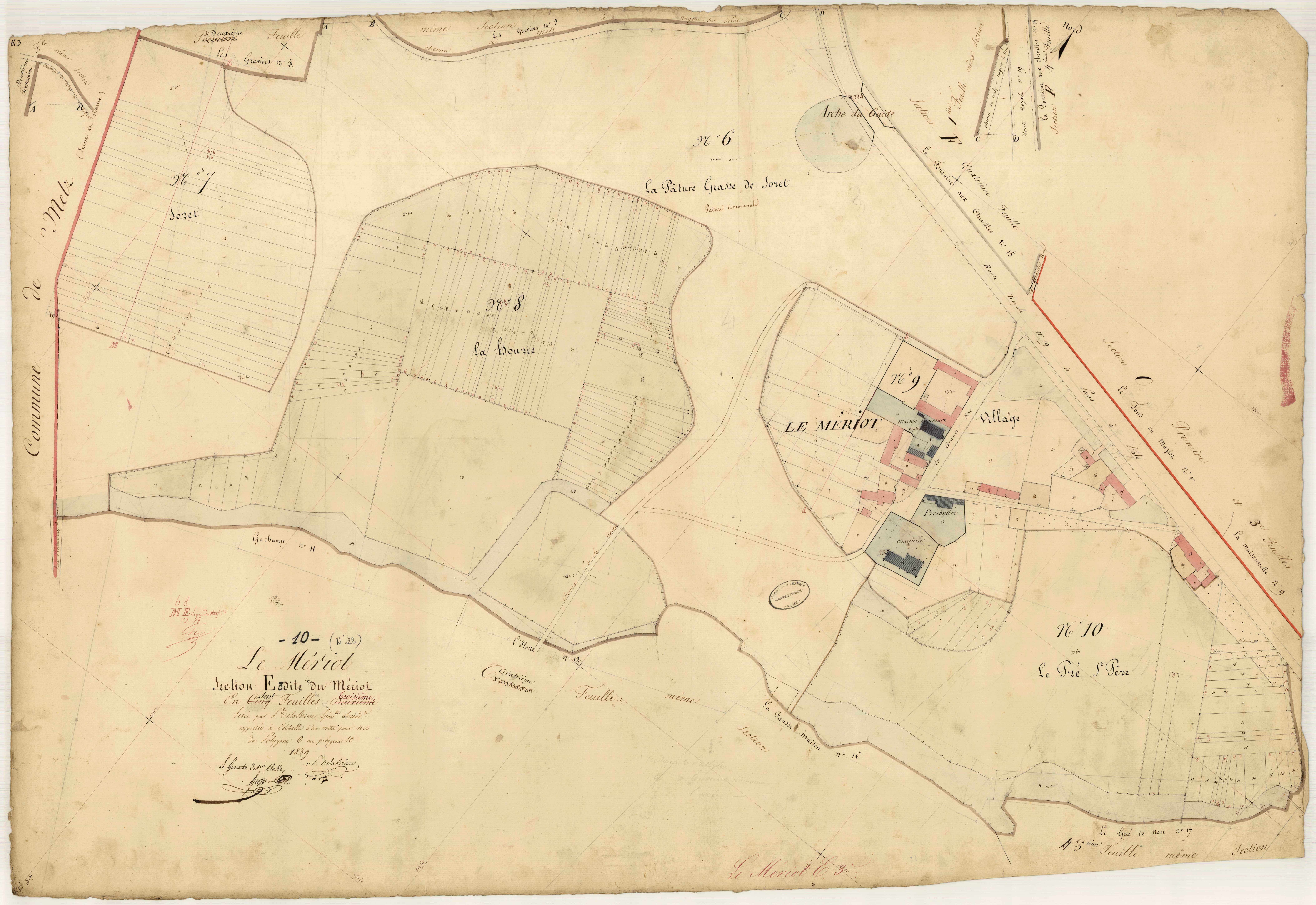 Le Mériot, section E dite du Mériot, feuille n° 3