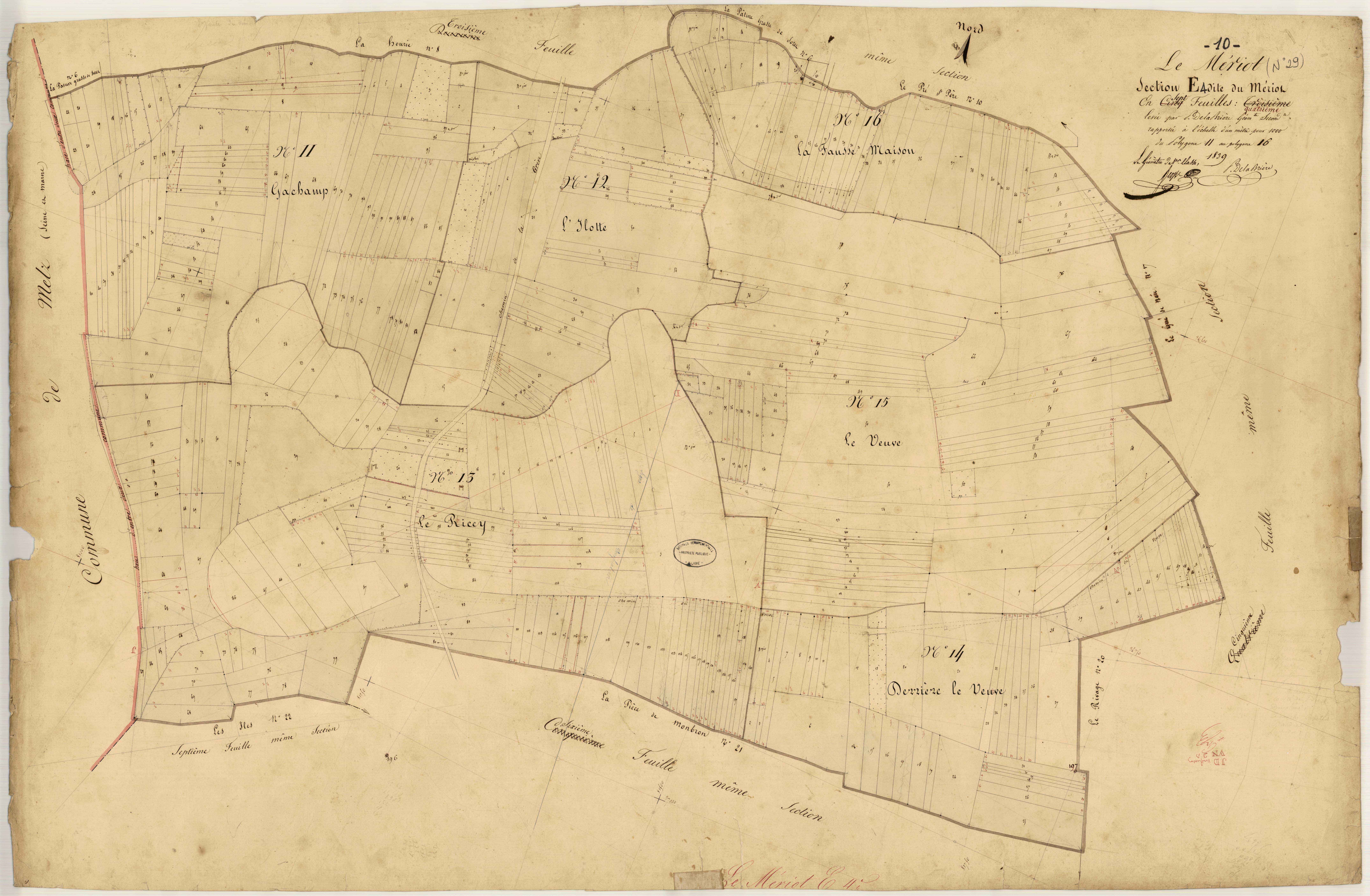 Le Mériot, section E dite du Mériot, feuille n° 4