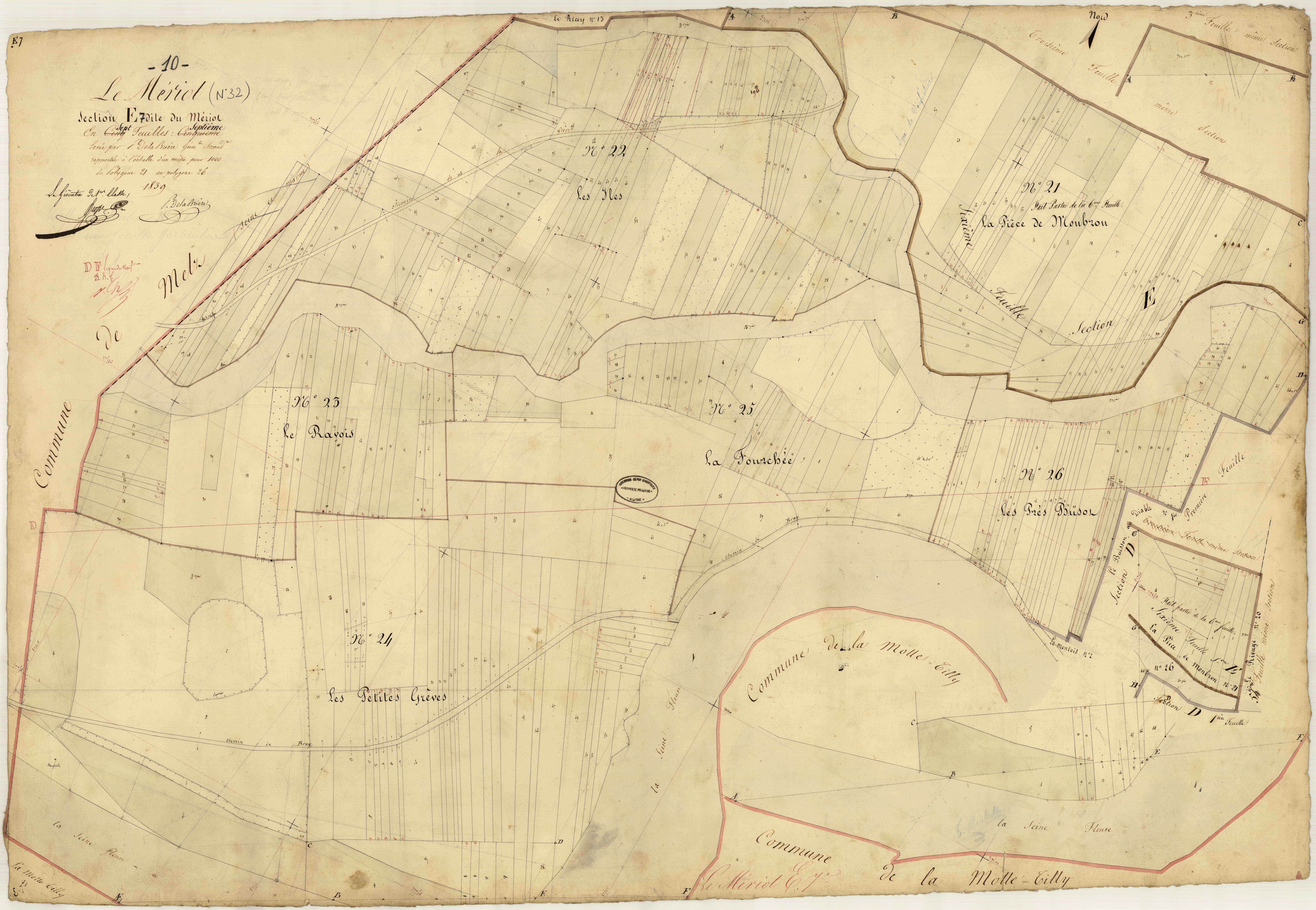 Le Mériot, section E dite du Mériot, feuille n° 7