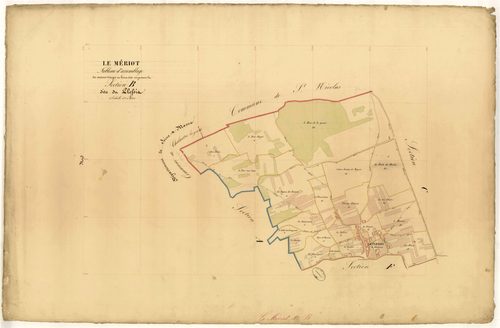 Le Mériot, tableau d'assemblage section B dite du Plessis