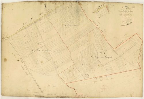 Le Mériot, section C dite des Caves, feuille n° 1