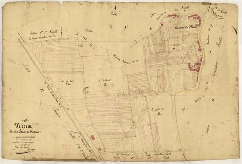 Le Mériot, section F dite du Bordeau, feuille n° 3