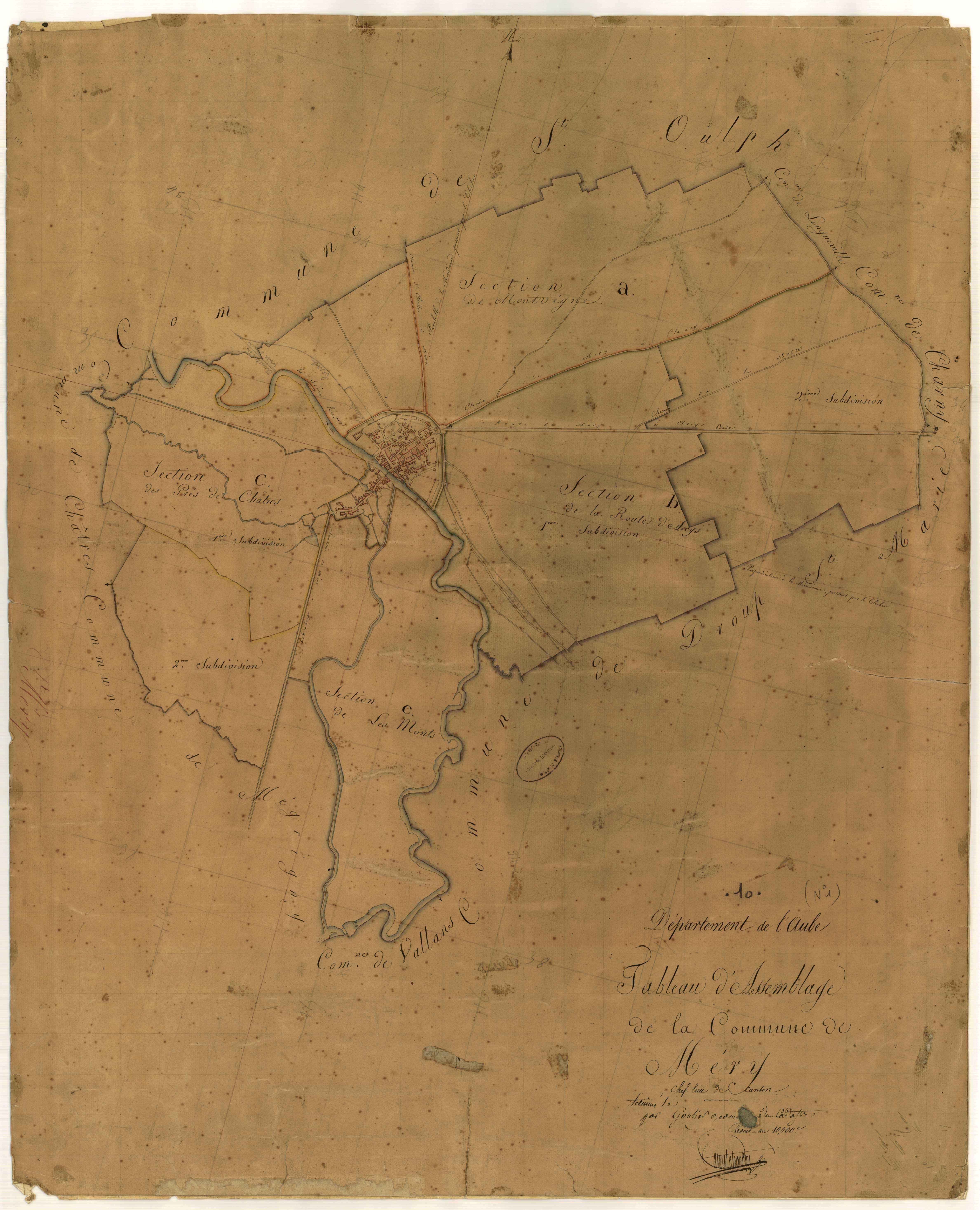 Méry-sur-Seine, tableau d'assemblage