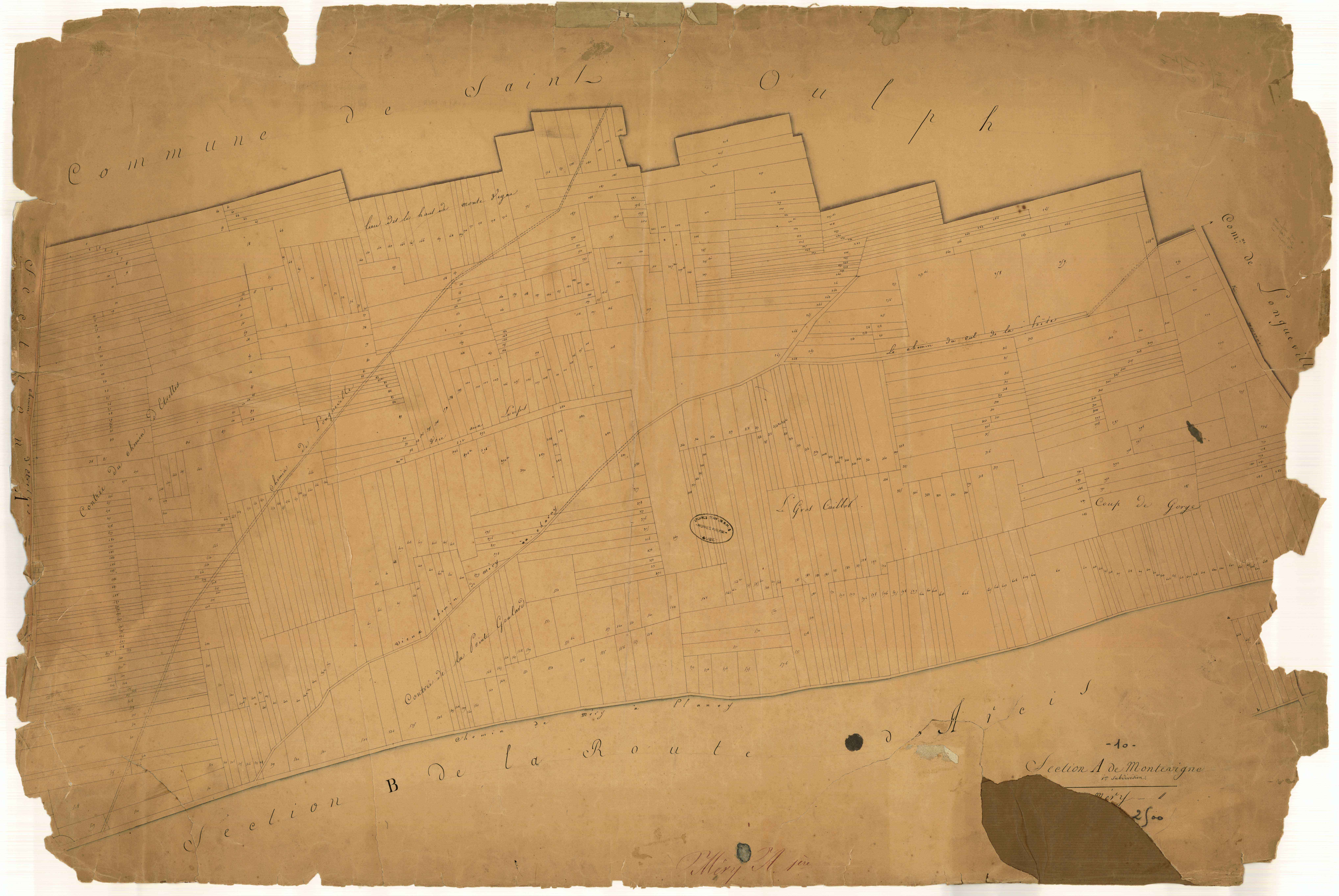 Méry-sur-Seine, section A dite de Montevigne, feuille n° 1