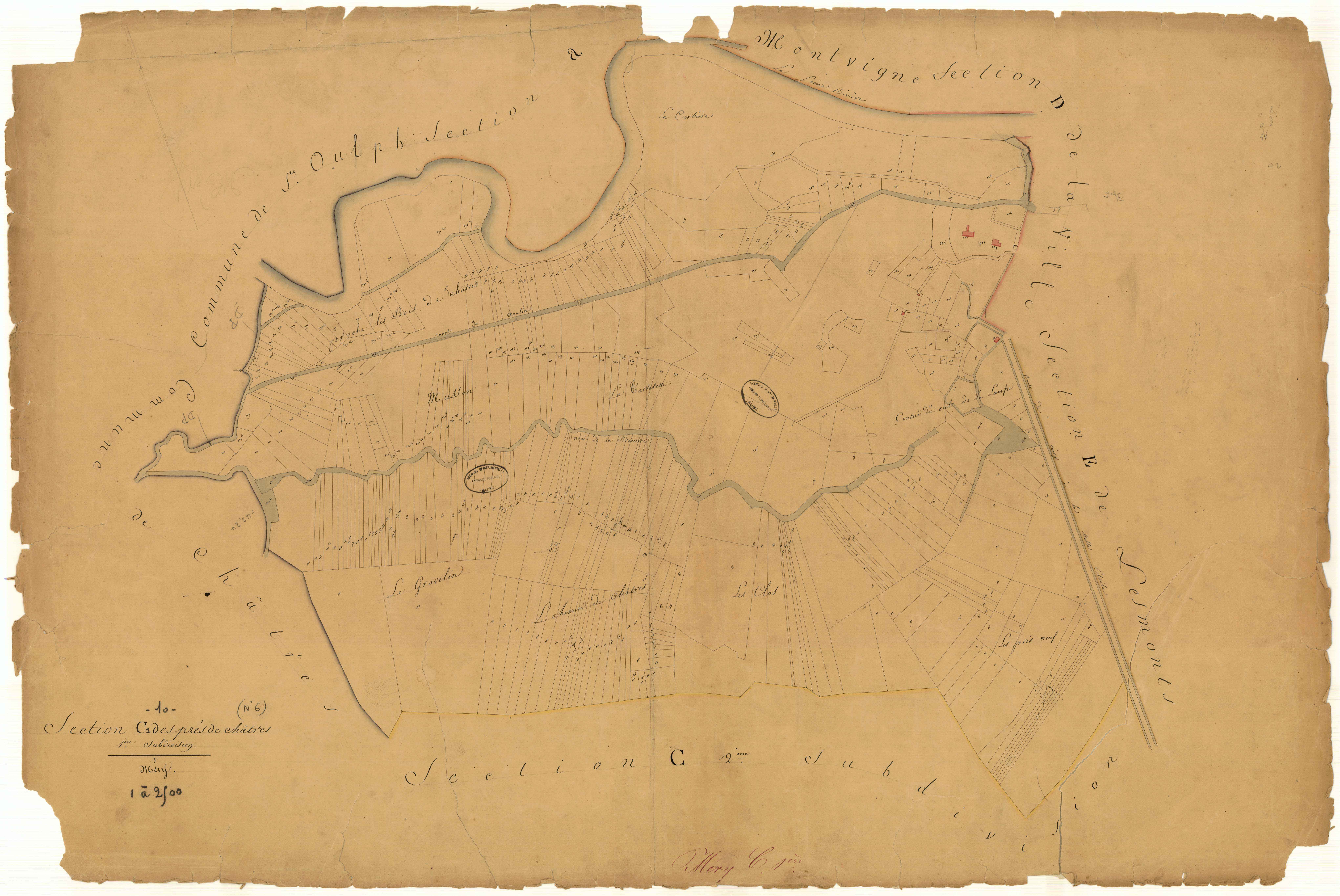 Méry-sur-Seine, section C dite des Prés de Châtres, feuille n° 1