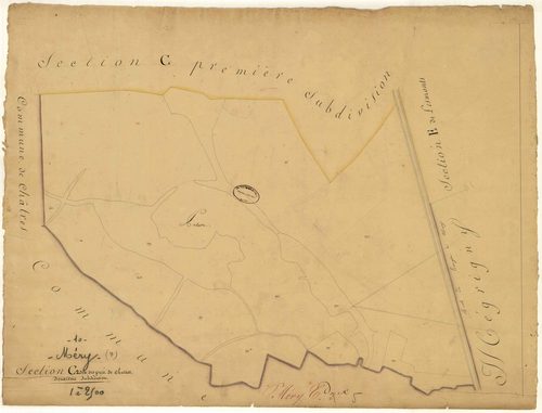 Méry-sur-Seine, section C dite des Prés de Châtres, feuille n° 2