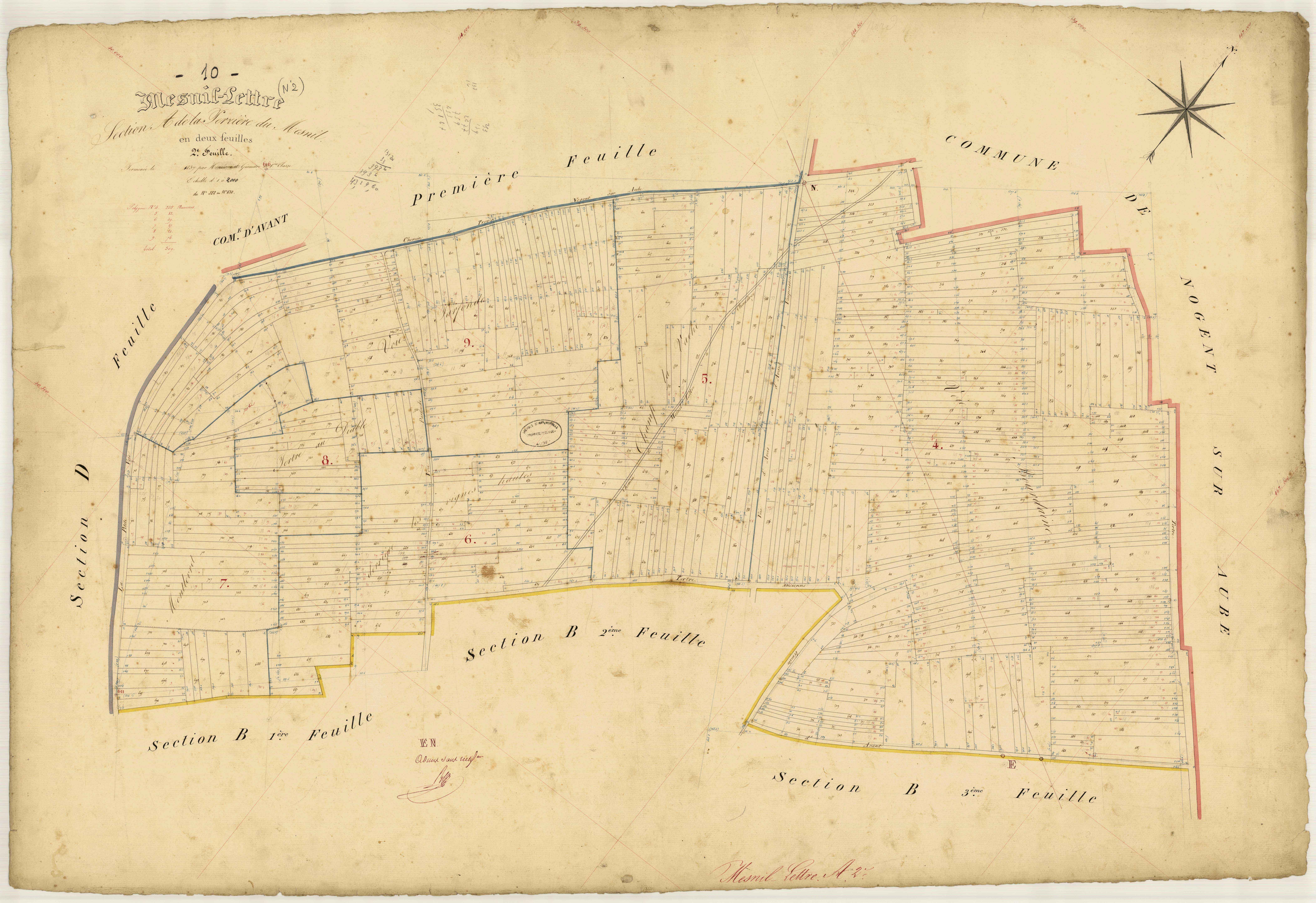 Mesnil-Lettre, section A dite la Perrière du Mesnil, feuille n° 2