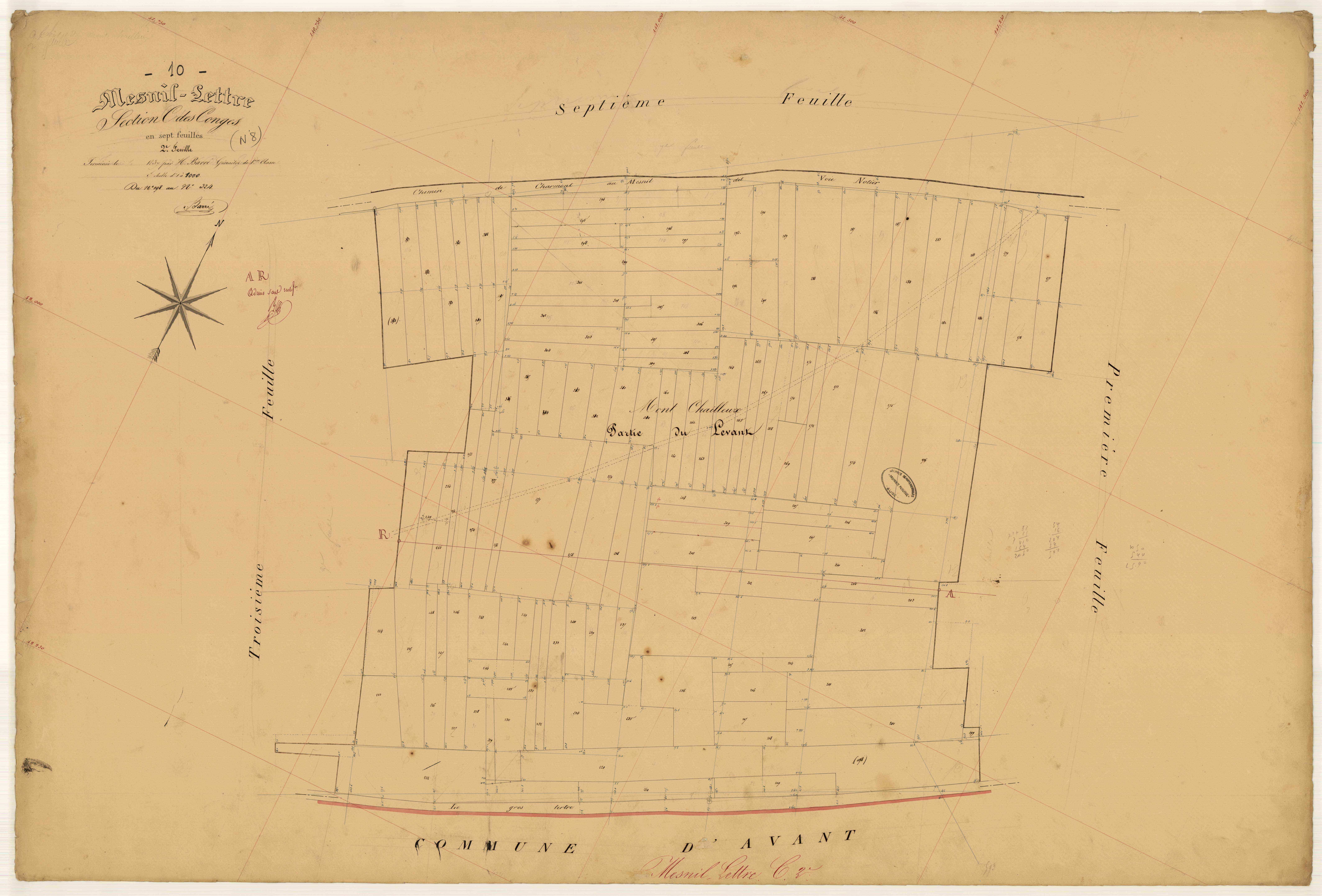 Mesnil-Lettre, section C dite des Conges, feuille n° 2