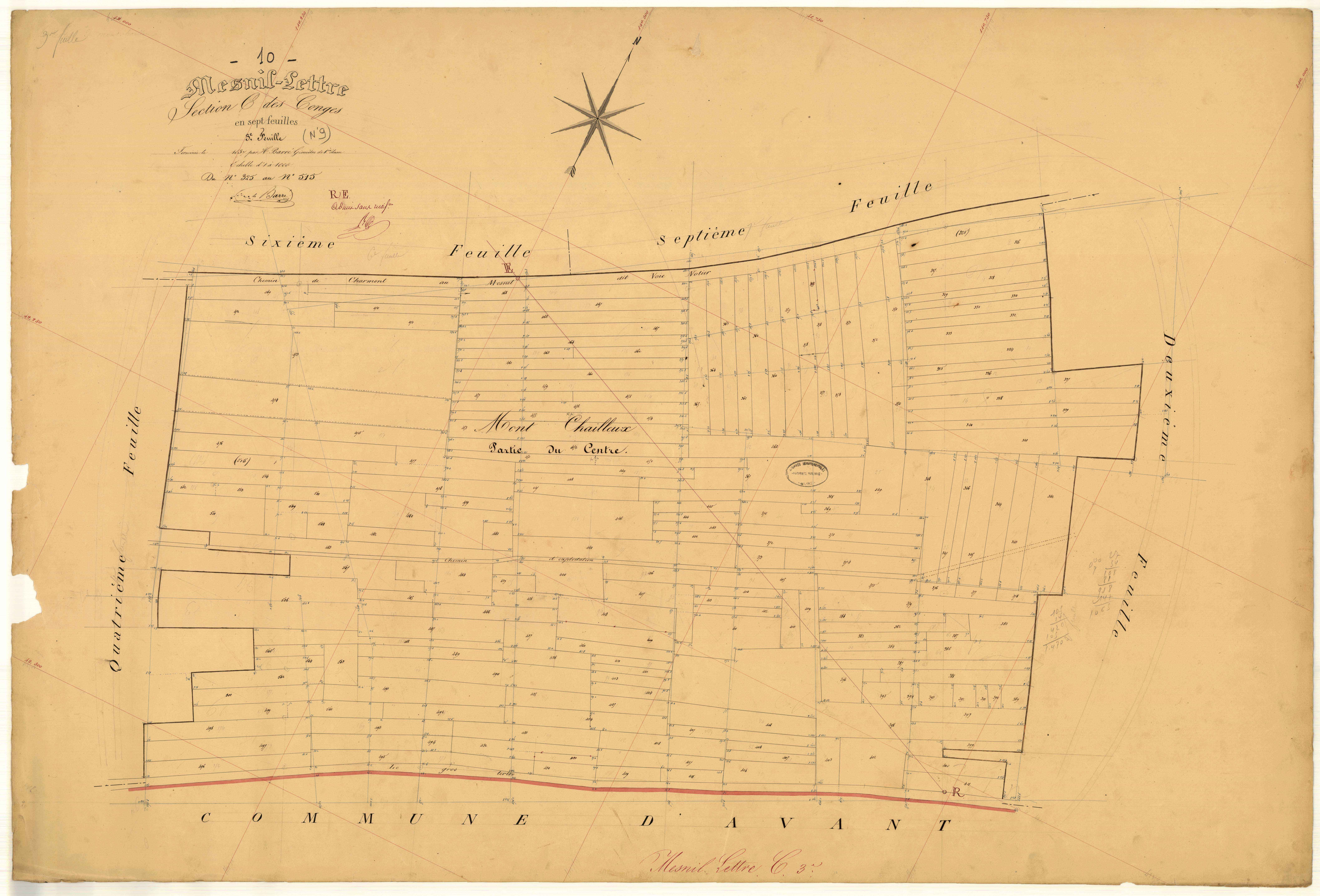 Mesnil-Lettre, section C dite des Conges, feuille n° 3