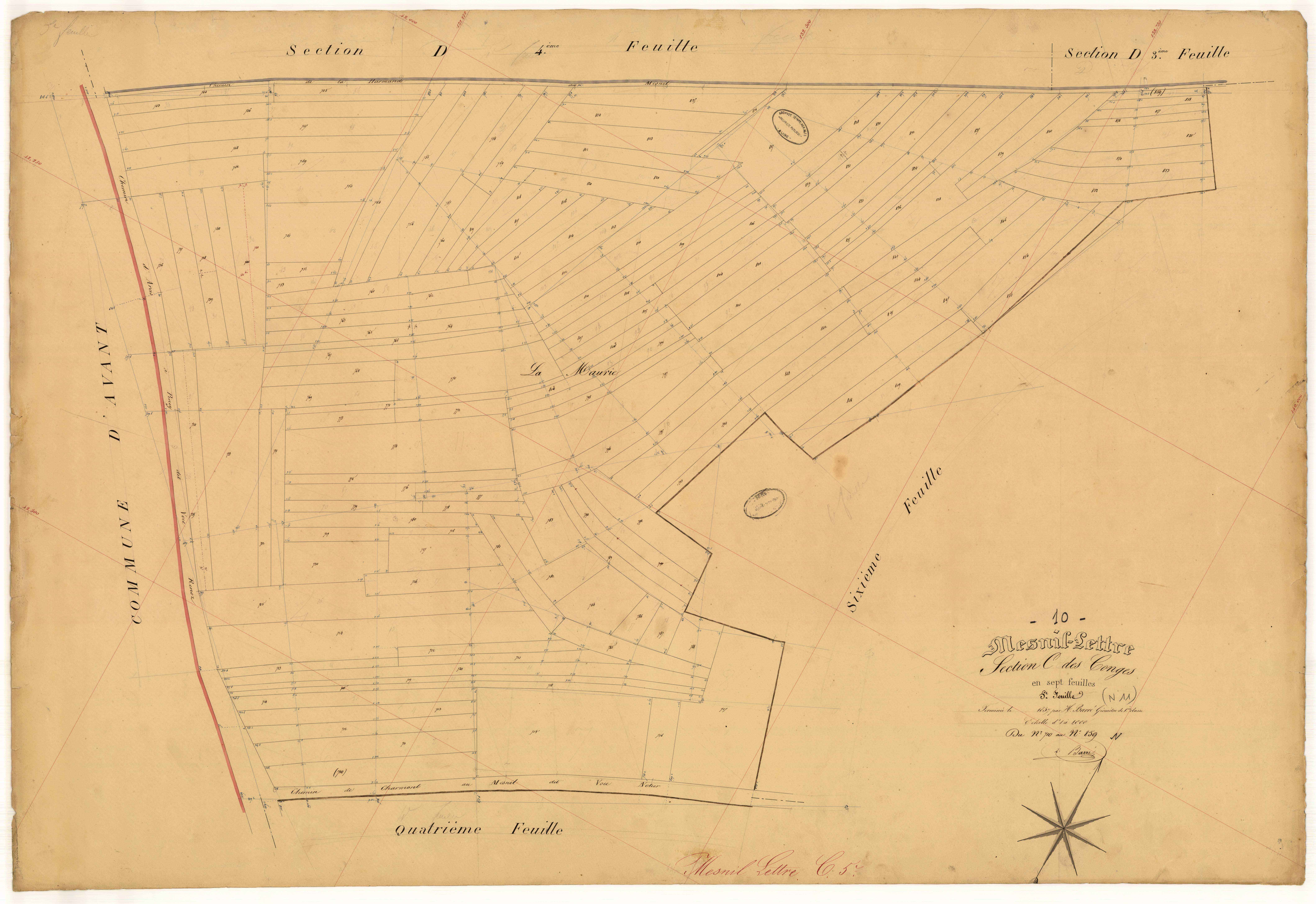 Mesnil-Lettre, section C dite des Conges, feuille n° 5