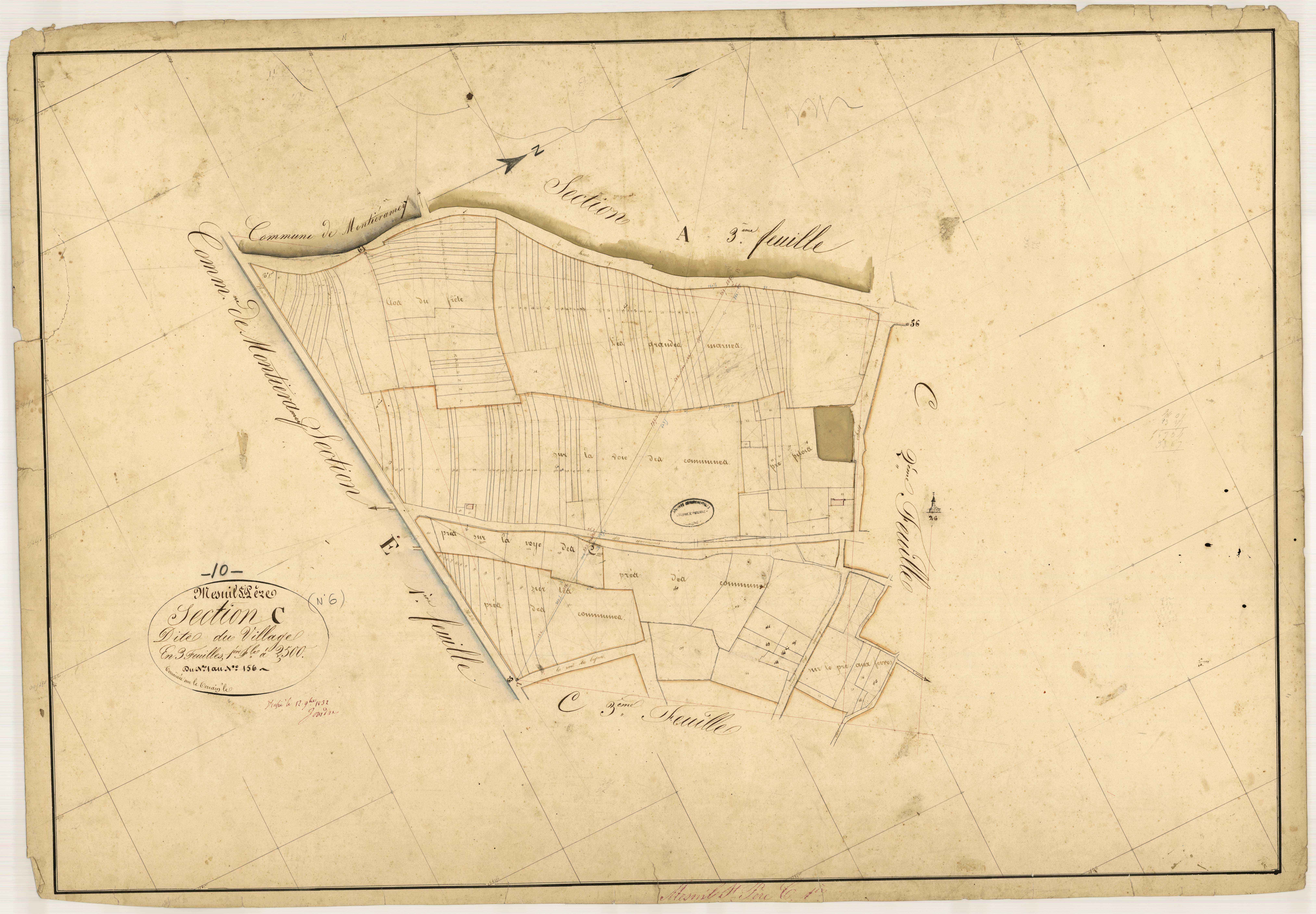Mesnil-Saint-Père, section C dite du village, feuille n° 1