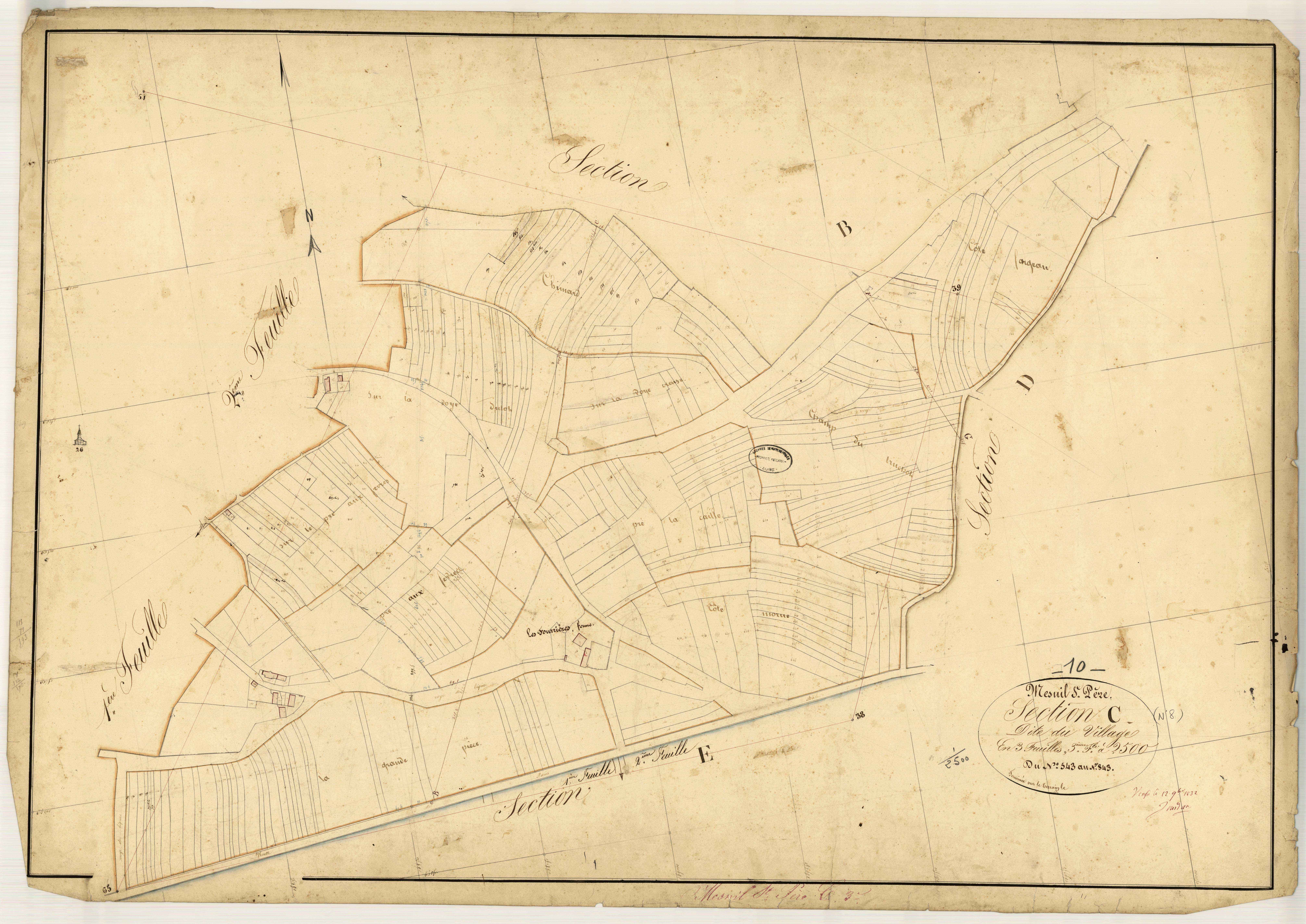 Mesnil-Saint-Père, section C dite du village, feuille n° 3