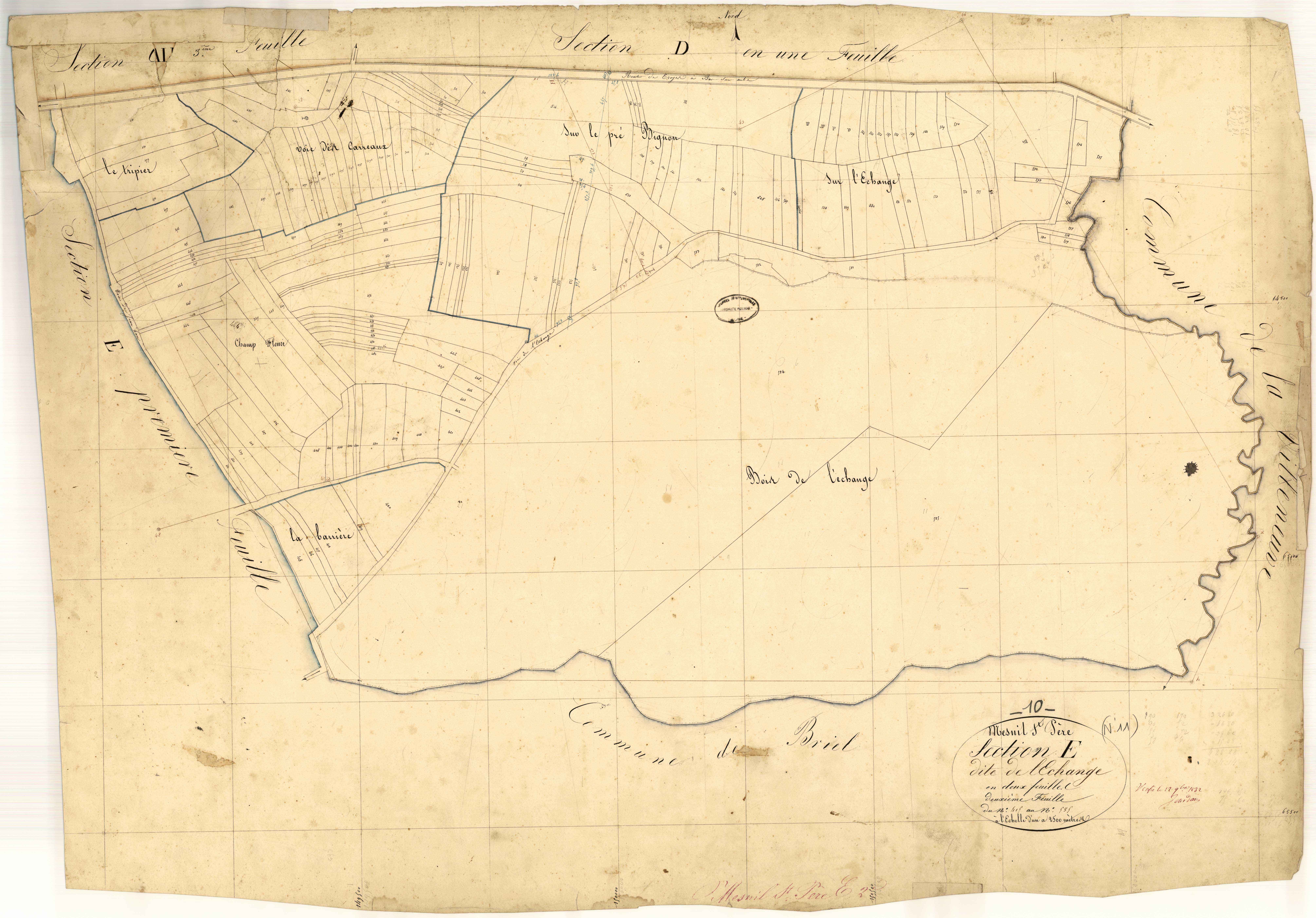Mesnil-Saint-Père, section E dite de l'échange, feuille n° 2