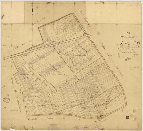 Mesnil-Sellières, section A dite de la Merne, feuille n° 2