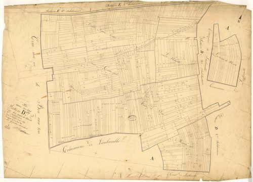 Mesnil-Sellières, section D dite des voies de morts, feuille n° 1