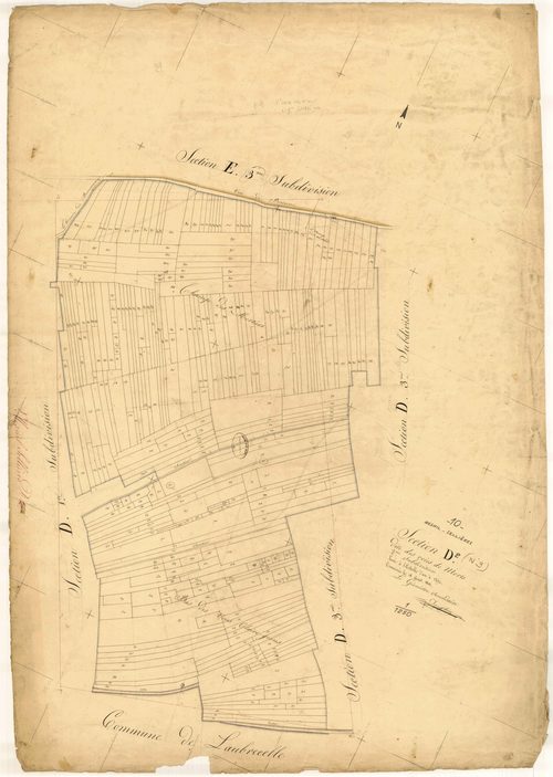 Mesnil-Sellières, section D dite des voies de morts, feuille n° 2