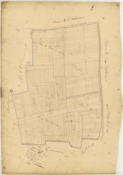 Mesnil-Sellières, section D dite des voies de morts, feuille n° 3