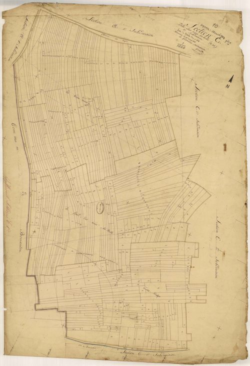 Mesnil-Sellières, section E dite des voies la belle, feuille n° 1