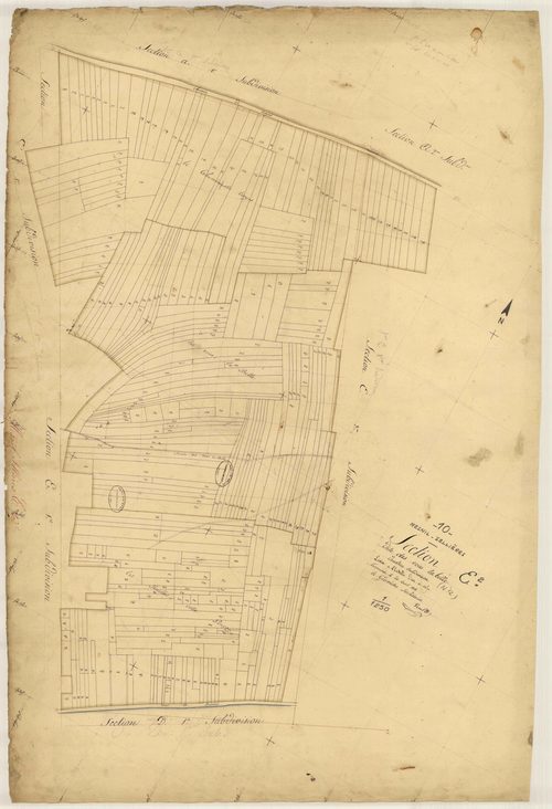 Mesnil-Sellières, section E dite des voies la belle, feuille n° 2