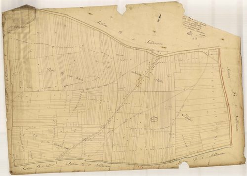 Mesnil-Sellières, section E dite des voies la belle, feuille n° 3