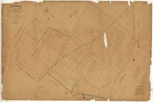 Messon, section A dite du château, feuille n° 1, parcelles n°1-345