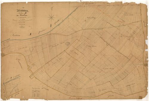 Messon, section B dite du moulin, feuille n° 1, parcelles n°1-705