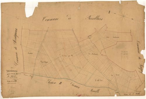 Messon, section B dite du moulin, feuille n° 2, parcelles n°706-1049