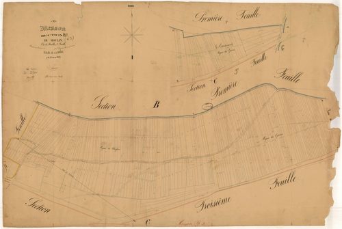 Messon, section B dite du moulin, feuille n° 3, parcelles n°1050-1382