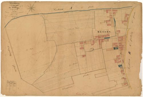 Messon, section C dite du village, feuille n° 1, parcelles n°1-213
