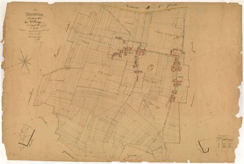 Messon, section C dite du village, feuille n° 2, parcelles n°214-805