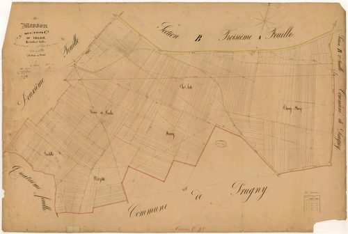 Messon, section C dite du village, feuille n° 3, parcelles n°806-1206