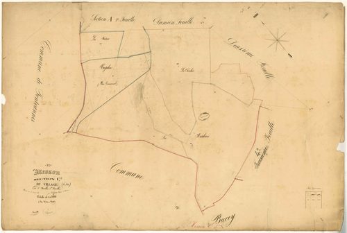 Messon, section C dite du village, feuille n° 5, parcelles n°1211-1214