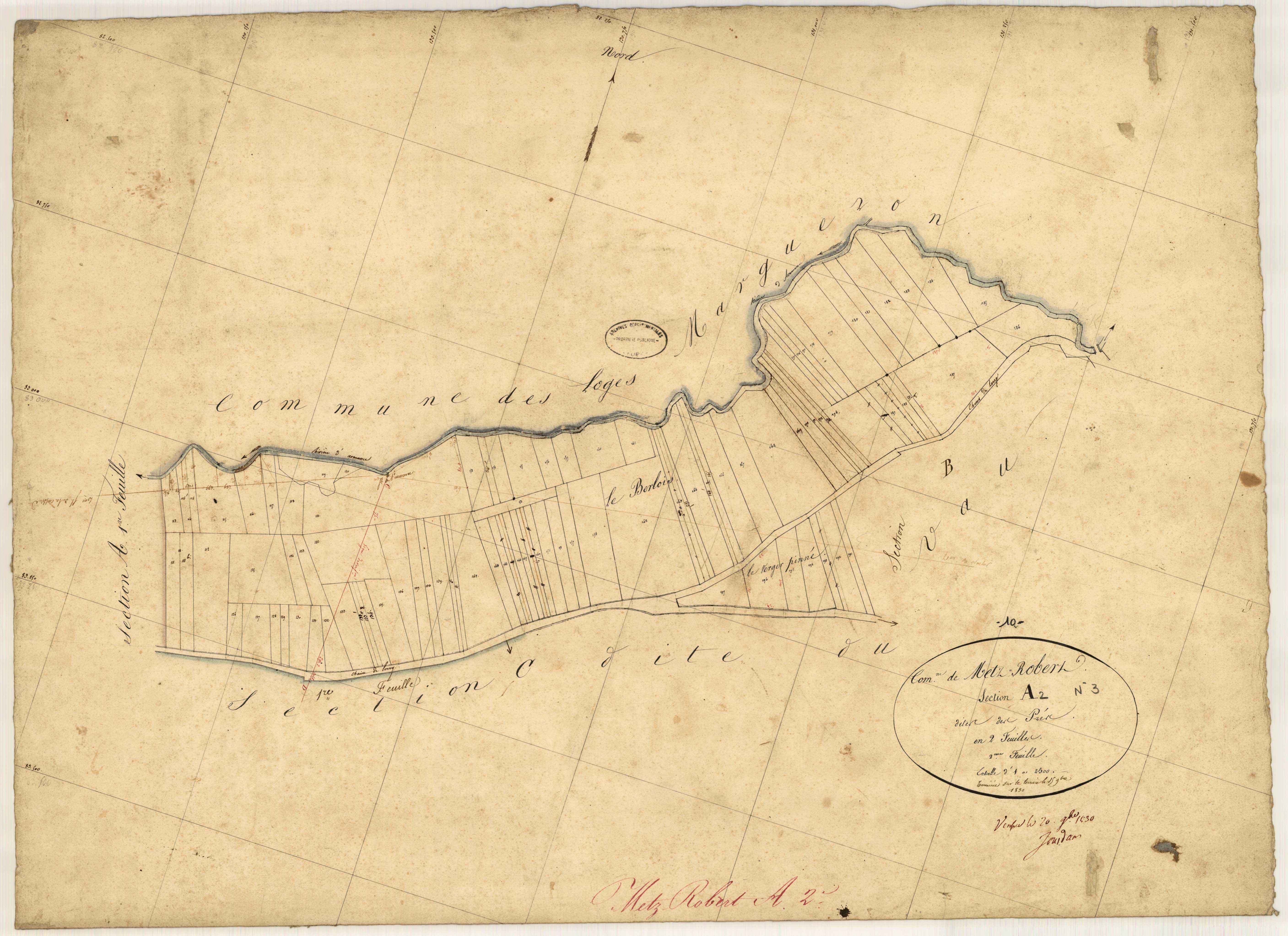 Metz-Robert, section A dite des prés, feuille n° 2