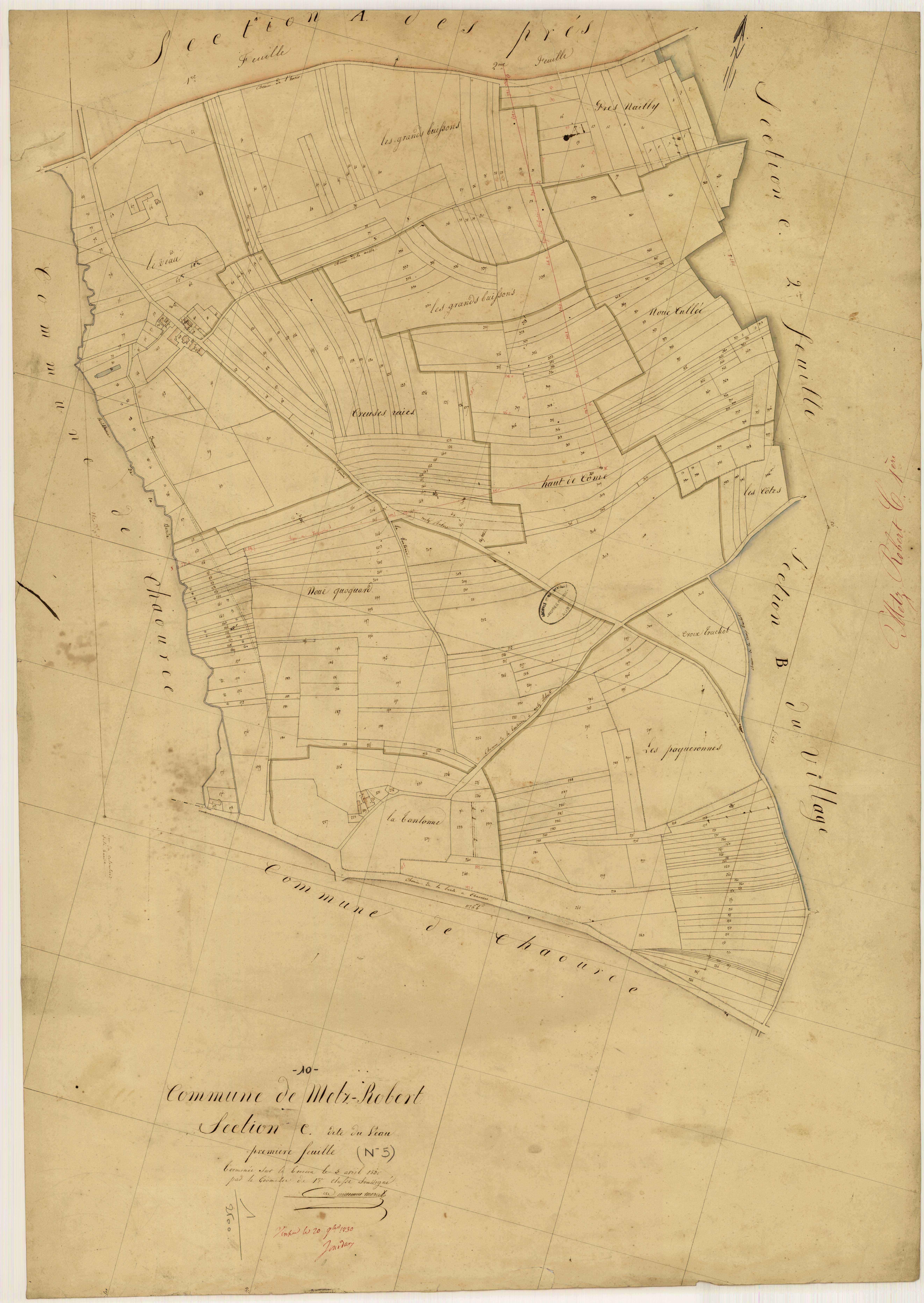 Metz-Robert, section C dite du veau, feuille n° 1