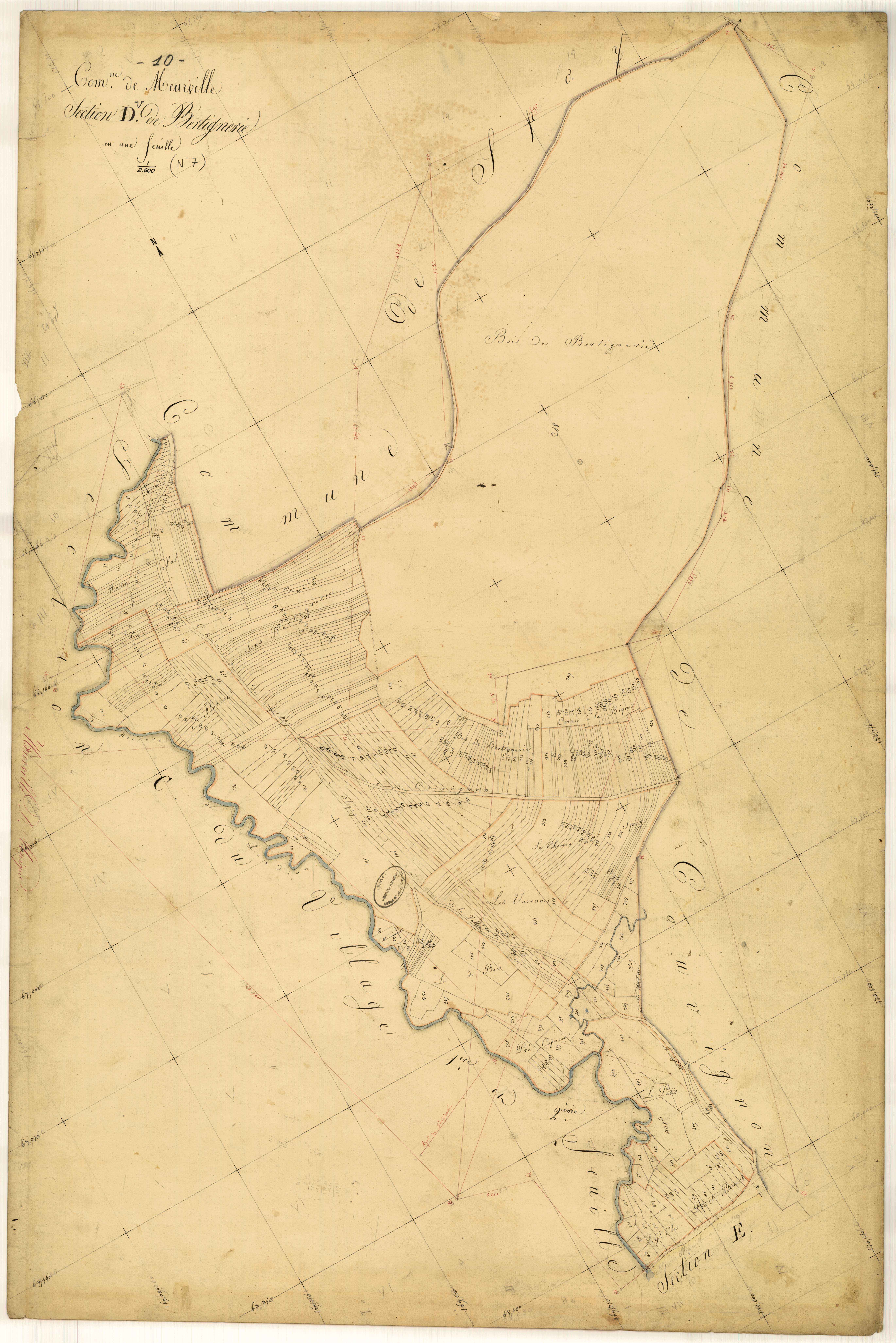 Meurville, section D dite de Bertignerie