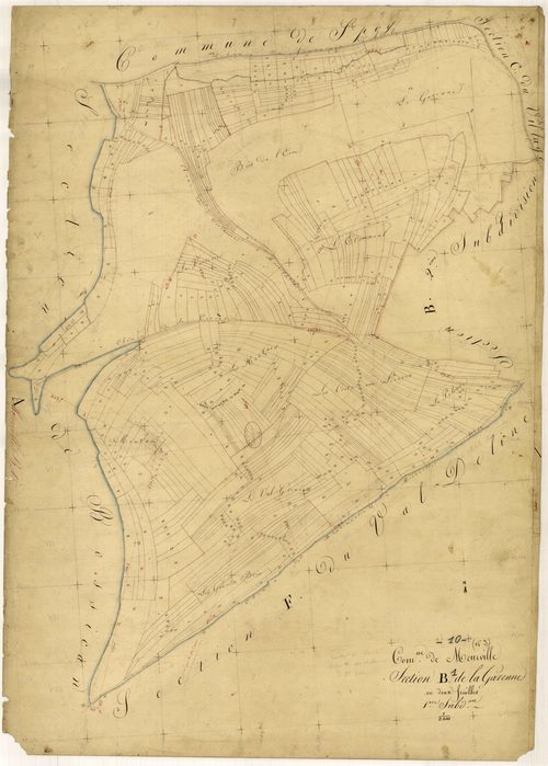 Meurville, section B dite de la Garenne, feuille n° 1