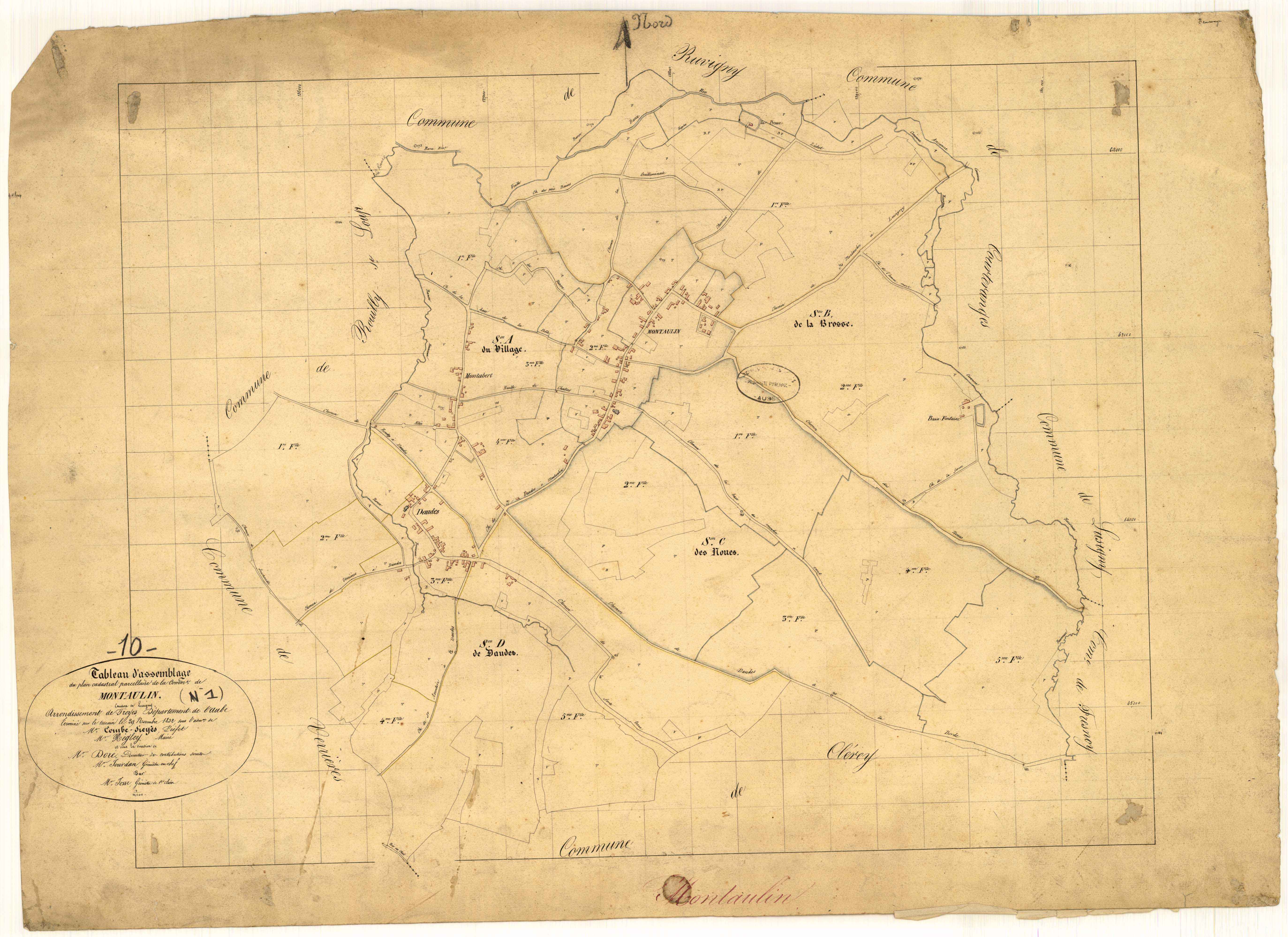 Montaulin, tableau d'assemblage