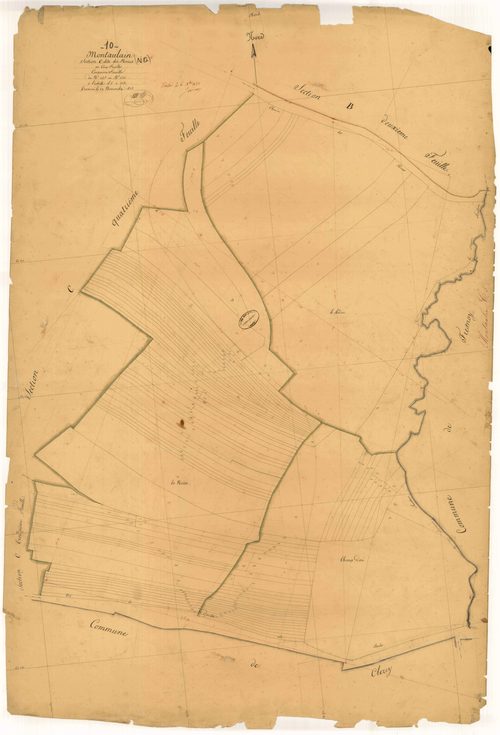 Montaulin, section C dite des Noes, feuille n° 5, parcelles n°1145-1261