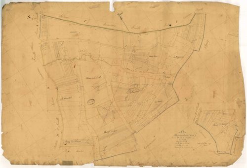 Montaulin, section D dite de Daudes, feuille n° 4, parcelles n°593-1096