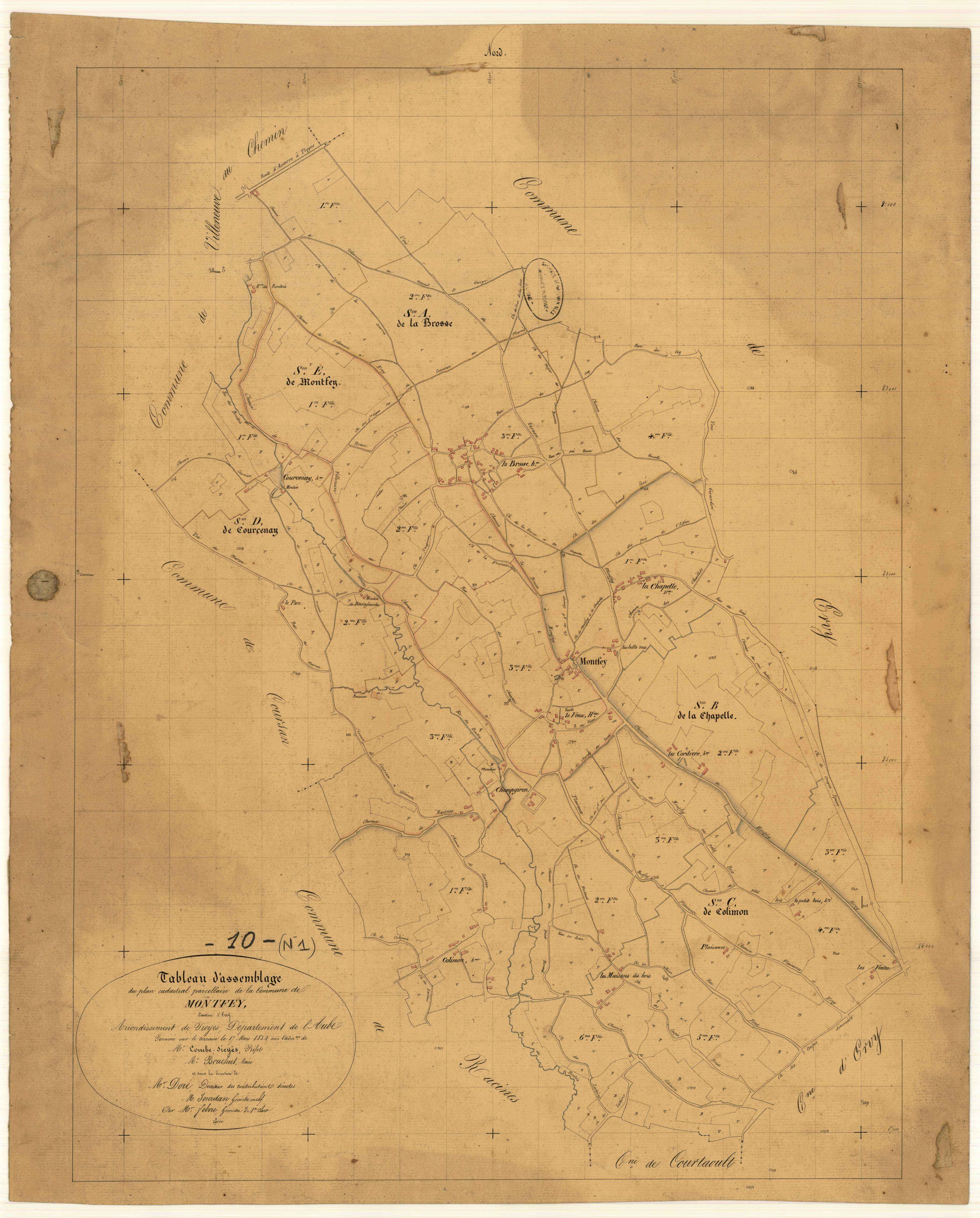 Montfey, tableau d'assemblage