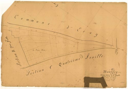 Montfey, section B dite de la Chapelle, feuille n° 3, parcelles n°649-668