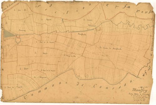 Montfey, section D dite de Courcenay, feuille n° 2, parcelles n°154-504