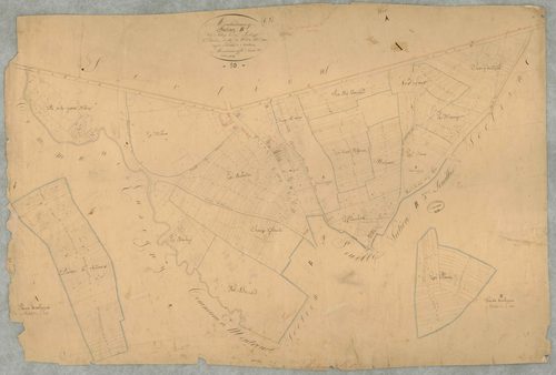 Montieramey, section B dite du village, feuille n° 1, parcelles n°1-540