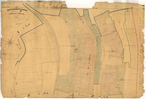 Montier-en-l'Isle, section B dite de Lanvaux et d'Achevaux, feuille n° 2, parcelles n°287-656